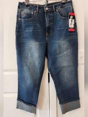 Frye Blue High-Rise Cuffed Jeans